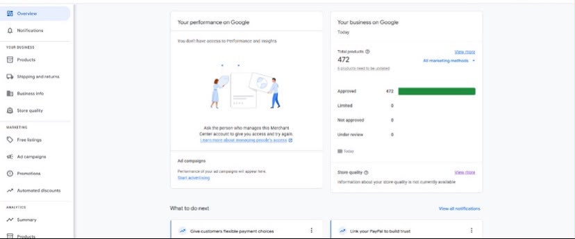 Google Merchant Center product feed overview